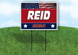 REID FLAG RED 2024 18inx24in Yard Road Sign w/ Stand