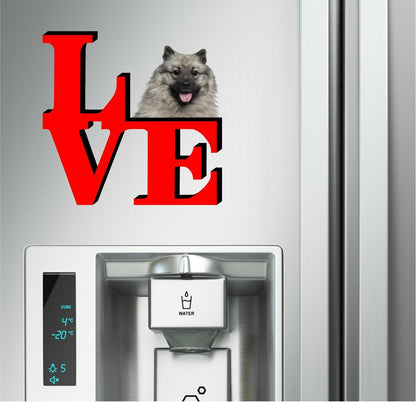 Keeshonden Dog Love Park Dog Fridge Refrigerator Car Magnet