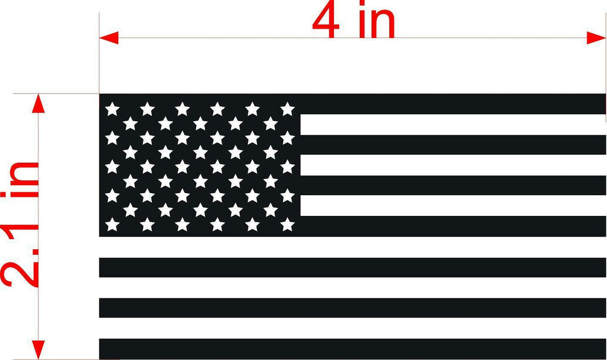 SET OF 3 Black white American Flag Car MAGNET Magnetic Bumper Sticker Marines