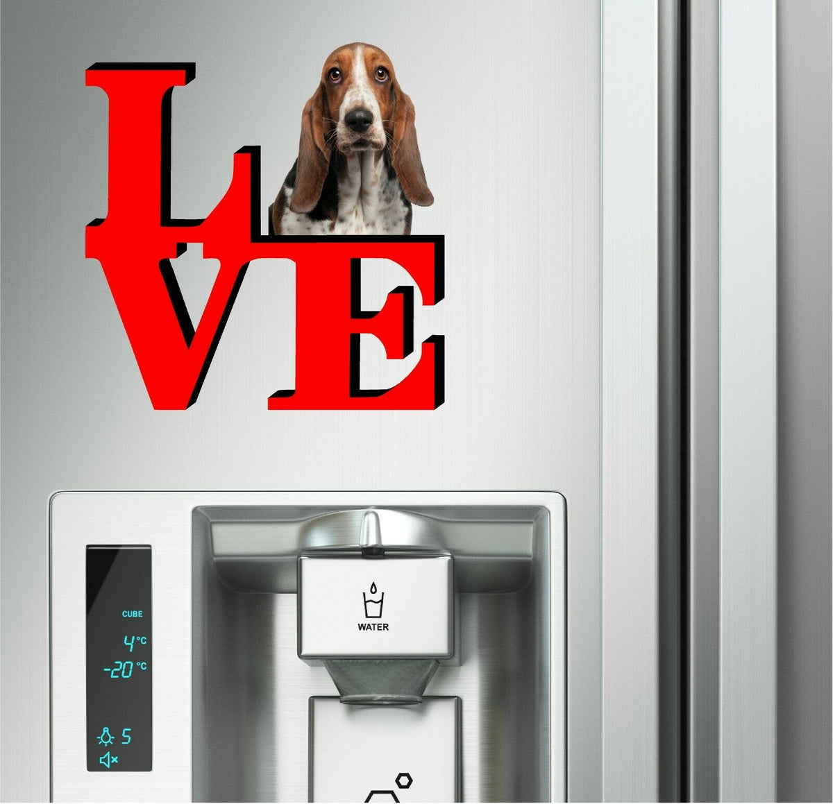 Basset Hound Love Park Cute Dog Fridge Refrigerator Car Magnet