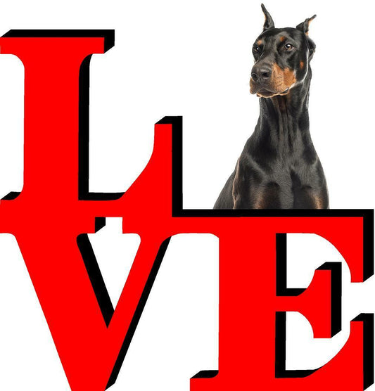 Doberman Pinscher Dog Love Park Dog Fridge Refrigerator Car Magnet