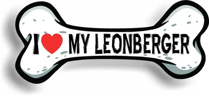 I Love My Leonberger Car Magnet Bumper Sticker 3"x7"