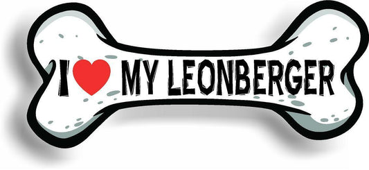 I Love My Leonberger Car Magnet Bumper Sticker 3"x7"