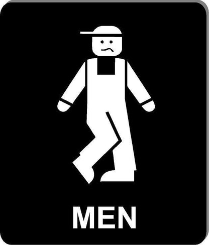 Funny bathroom sign set 8 1/2 X 10 RESTROOM SIGN Aluminum  I have to pee