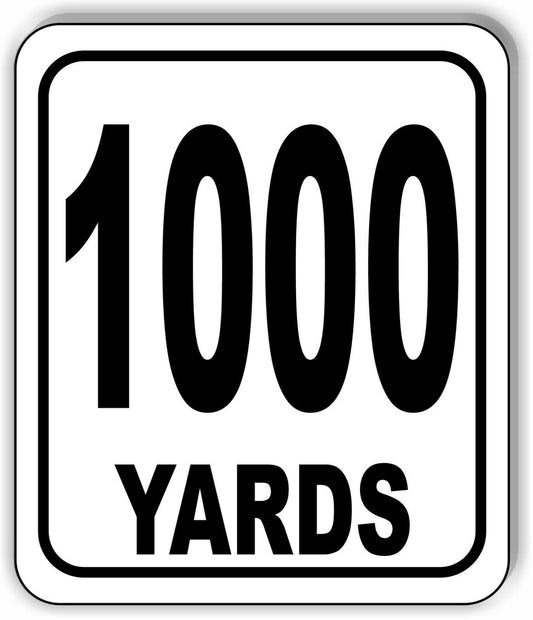 1000 YARDS Distance Marker Running Race 5k Marathon Aluminum composite sign