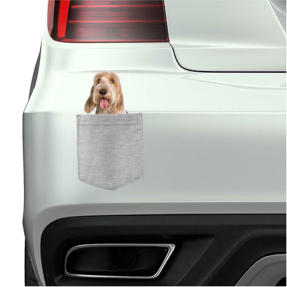 Petits Bassets Griffons  pocket Fridge Car Magnet Bumper Sticker App size 4"x7"