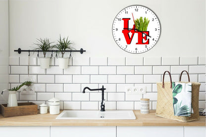I Love Asparagus Love Park Funny Kitchen Living room Wall Clock