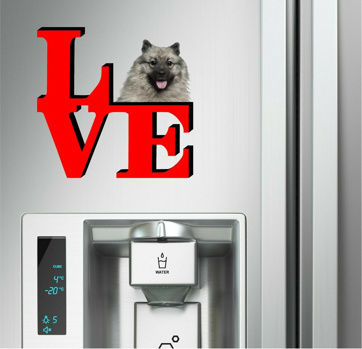 Keeshonden Dog Love Park Dog Fridge Refrigerator Car Magnet
