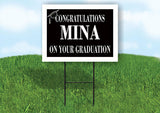 MINA CONGRATULATIONS GRADUATE 18 in x 24 in Yard Sign Road Sign with Stand