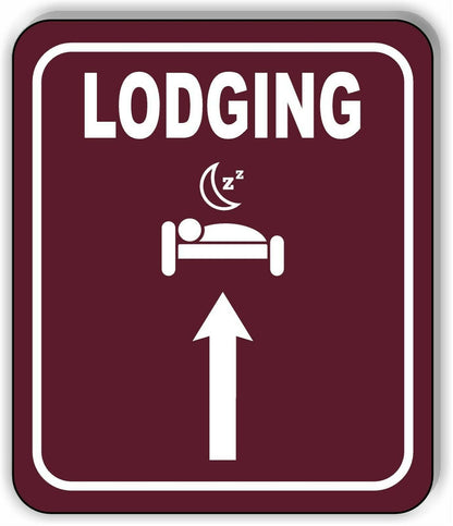 LODGING DIRECTIONAL ARROW TRAIL 8 Variations Metal Aluminum composite sign