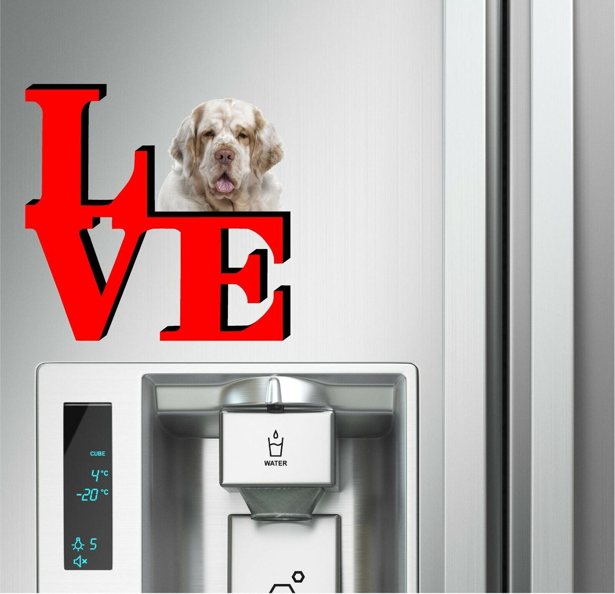 Clumber Spaniel Dog Love Park Dog Fridge Refrigerator Car Magnet