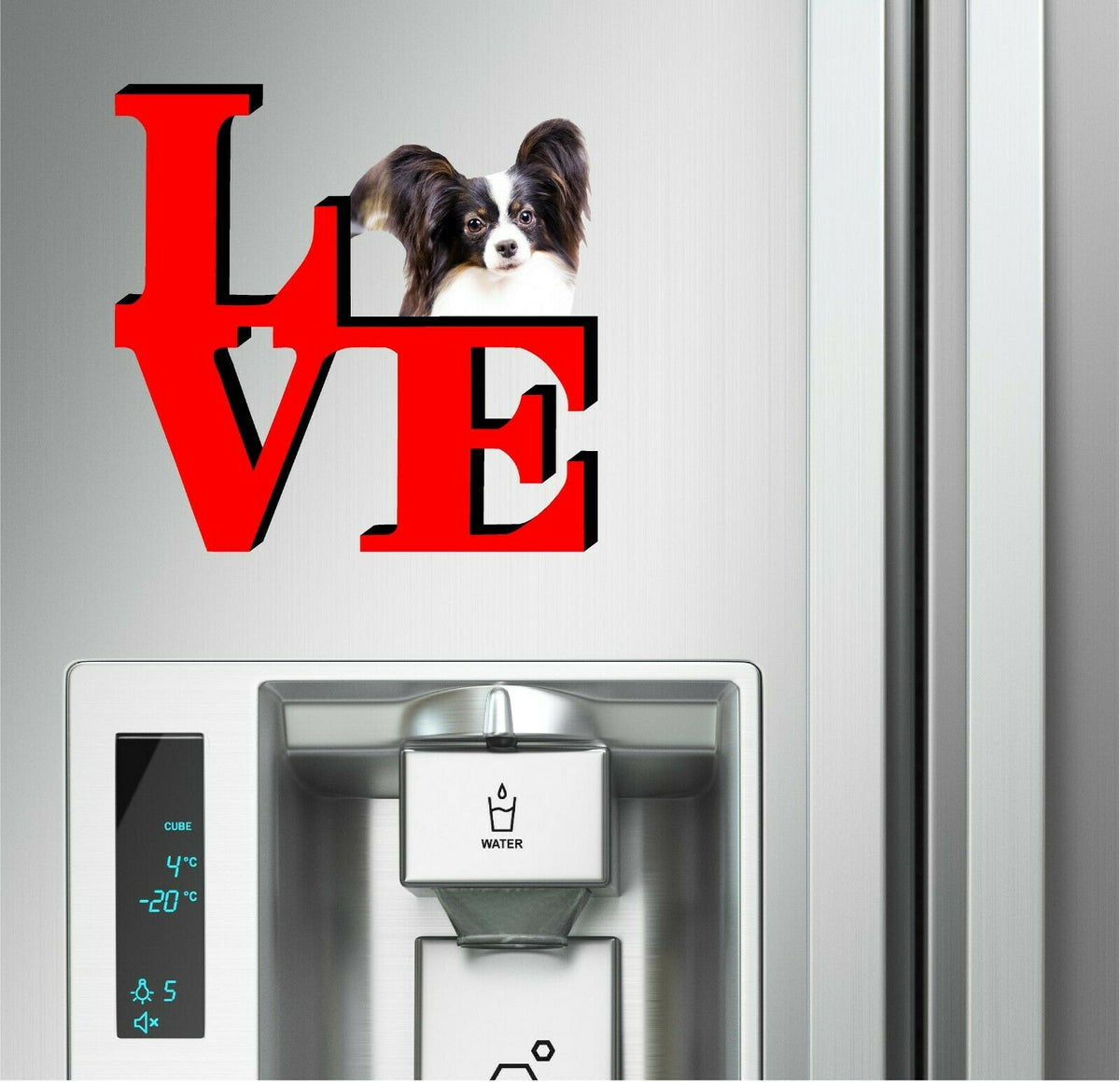 Papillons Love Park Cute Dog Fridge Refrigerator Car Magnet