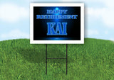 KAI RETIREMENT BLUE 18 in x 24 in Yard Sign Road Sign with Stand