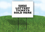 KANSAS STATE LOTTERY TICKETS 18 in x24 in Yard Sign Road Sign with Stand