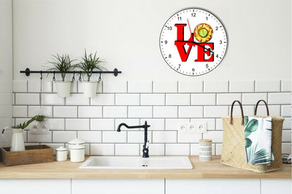 I Love Nachos Love Park Funny Kitchen Living room Wall Clock