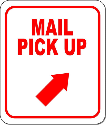 MAIL PICK UP RED 8 Arrow Variations Metal Aluminum composite sign