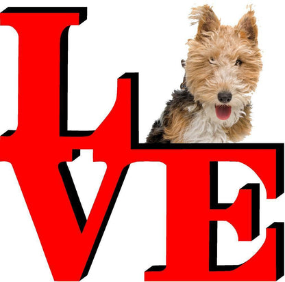 Fox Terrier Dog Love Park Dog Fridge Refrigerator Car Magnet