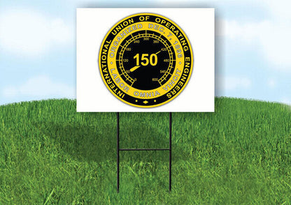 150 circle 18inx24in Yard Road Sign w/ Stand