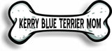 Dog Mom Kerry Blue Terrier Bone Car Magnet Bumper Sticker 3"x7"