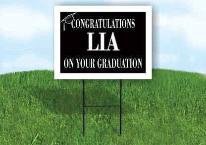 LIAM CONGRATULATIONS GRADUATE 18 in x 24 in Yard Sign Road Sign with Stand