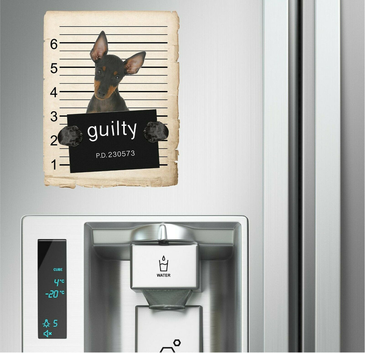 Manchester Terrier Mugshot Bad Dog Fridge refrigerator Car Magnet