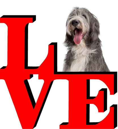 Bearded Collie Love Park Cute Dog Fridge Refrigerator Car Magnet