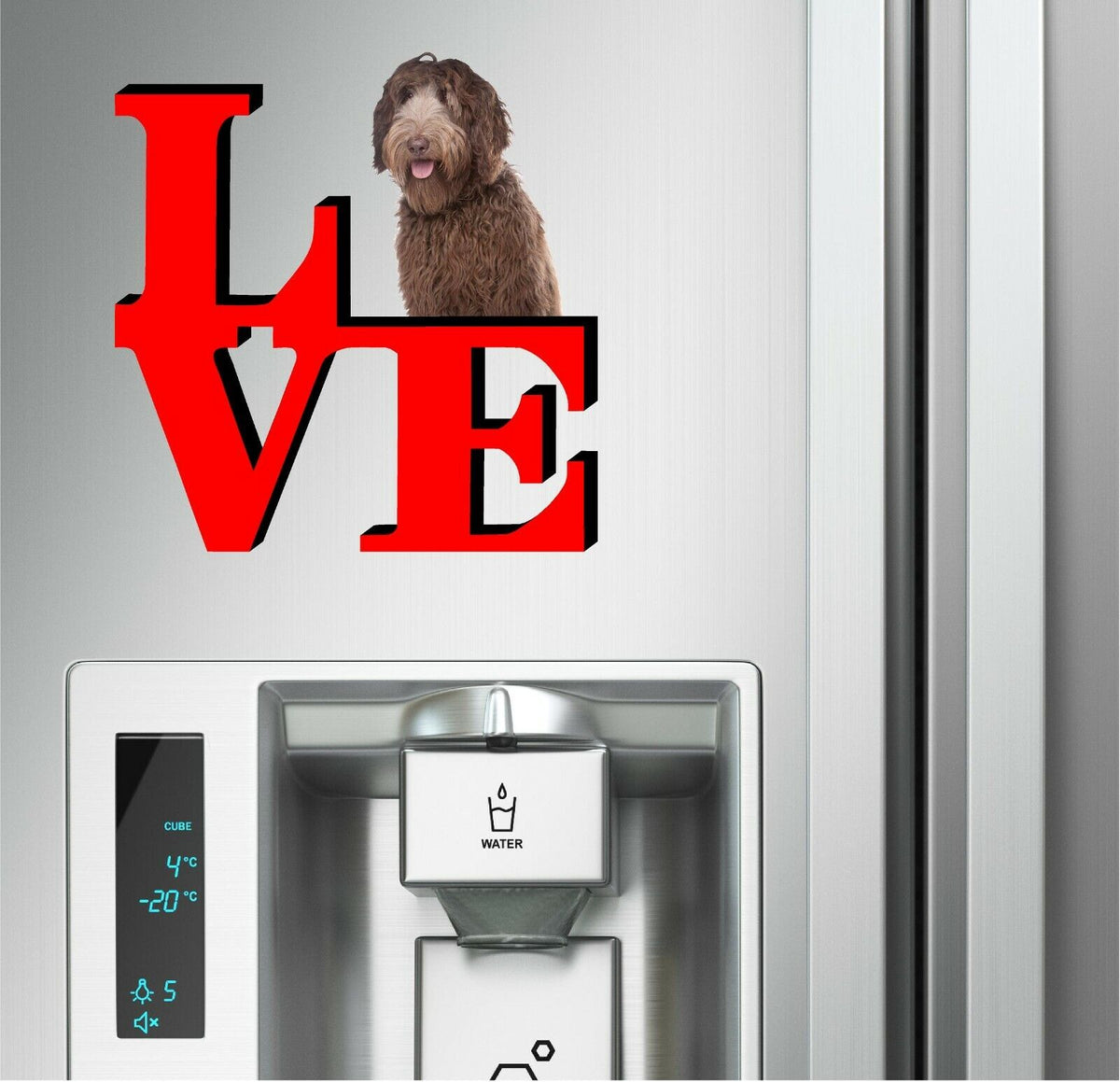 Labradoodle Dog Love Park Dog Fridge Refrigerator Car Magnet