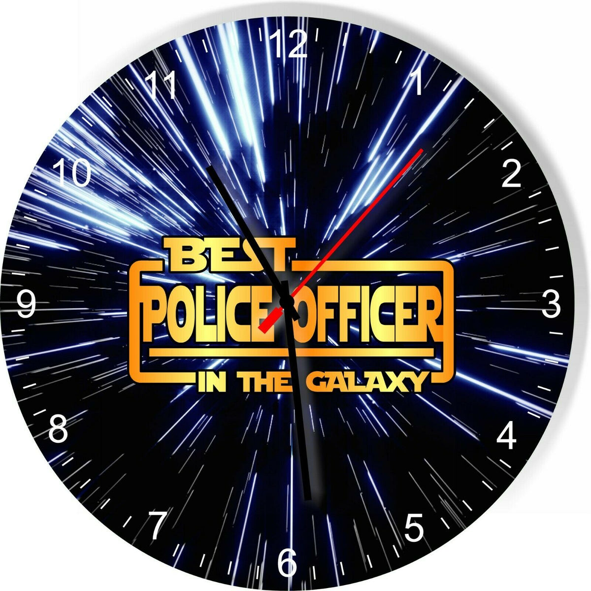 Best Police Officer in the Star Galaxy Wars Space Kitchen Living room Wall Clock