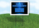 KRISTINE RETIREMENT BLUE 18 in x 24 in Yard Sign Road Sign with Stand