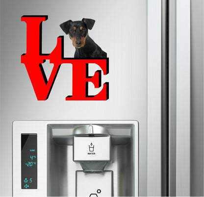 German Pinscher Dog Love Park Dog Fridge Refrigerator Car Magnet