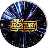 Best Secretary in the Star Galaxy Wars Space Kitchen Living room Wall Clock