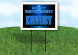 KENNEDY RETIREMENT BLUE 18 in x 24 in Yard Sign Road Sign with Stand