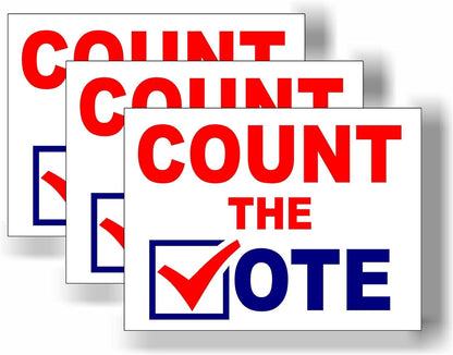 3 Pack Eco Count The Vote Election Fraud Bumper Magnet 4 in x 3 in