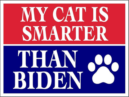 3 Pack Eco My Cat is Smarter Than Joe Biden Trump Political Bumper Magnet 4 in x 3 in