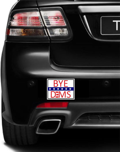 3 Pack Eco Bye Dems Blue Stars Bumper Magnet 4 in x 3 in