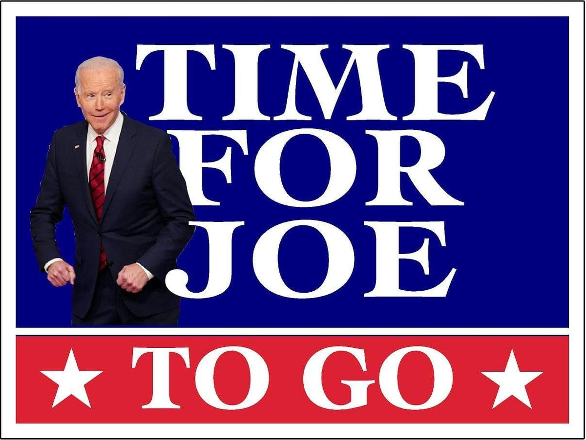 3 Pack Eco Time for Joe to Go Biden Picture Bumper Magnet 4 in x 3 in