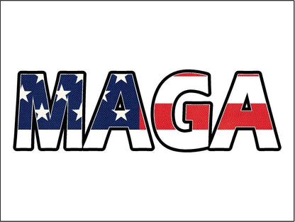 3 Pack Eco Trump MAGA Flag Bumper Magnet 4 in x 3 in
