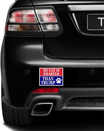 3 Pack Eco My Cat is Smarter Than Trump Biden Political Bumper Magnet 4 in x 3 in
