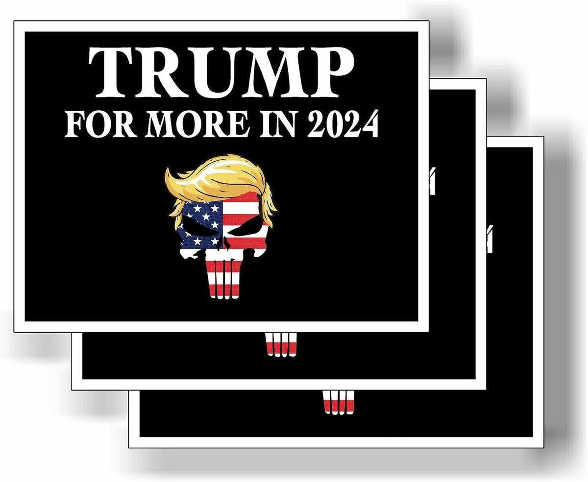 3 Pack Eco Trump Punisher More in 2024 Bumper Magnet 4 in x 3 in