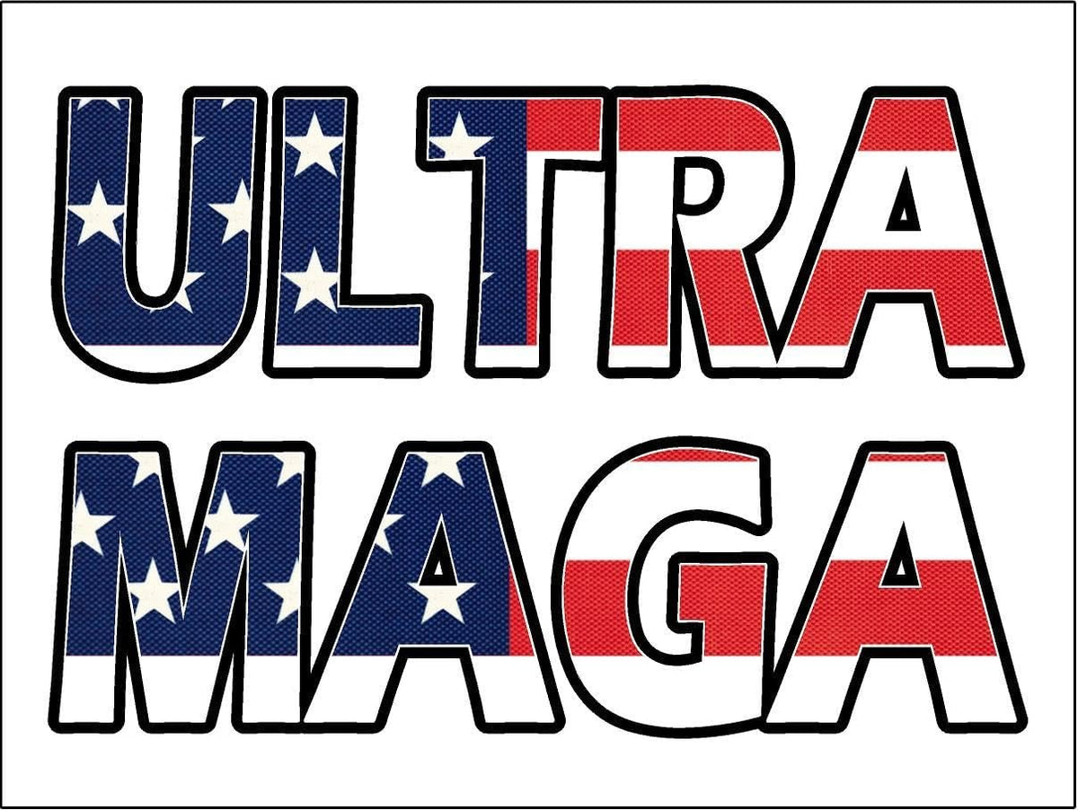 3 Pack Eco Trump Ultra MAGA Flag Bumper Magnet 4 in x 3 in