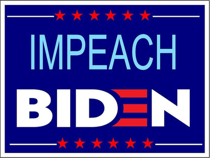 3 Pack Eco Impeach Biden Stars Bumper Magnet 4 in x 3 in