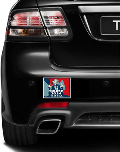 3 Pack Eco Trump Middle Finger Ill Be Back Bumper Magnet 4 in x 3 in