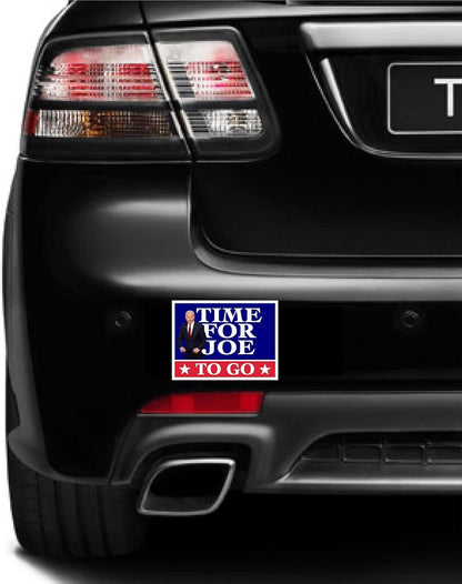 3 Pack Eco Time for Joe to Go Biden Picture Bumper Magnet 4 in x 3 in