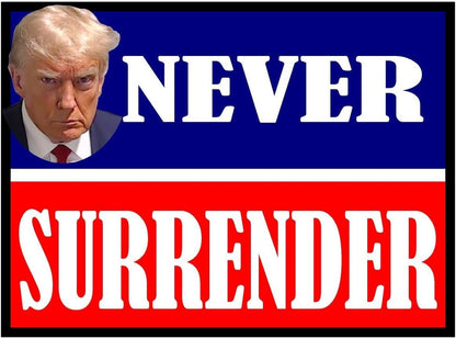 3 Pack Eco Trump Never Surrender Red Blue Bumper Magnet 4 in x 3 in
