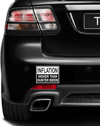 3 Pack Eco Inflation Higher Than Hunter Biden Bumper Magnet 4 in x 3 in