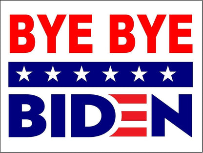 3 Pack Eco Bye Bye Biden Blue Stars Bumper Magnet 4 in x 3 in