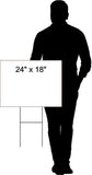 Alert No Running 18x24 in Yard Road Sign w/Stand