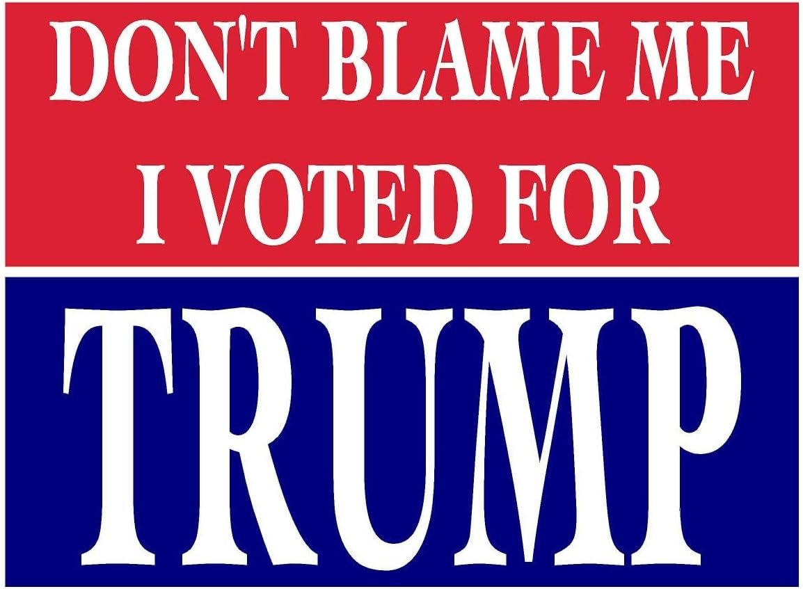 3 Pack Eco Don't Blame Me Voted Trump Red Blue Bumper Magnet 4 in x 3 in