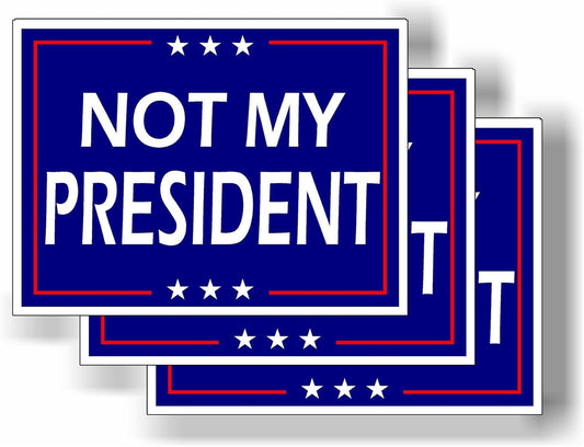 3 Pack Eco Not My President Trump Biden Harris Bumper Magnet 4 in x 3 in