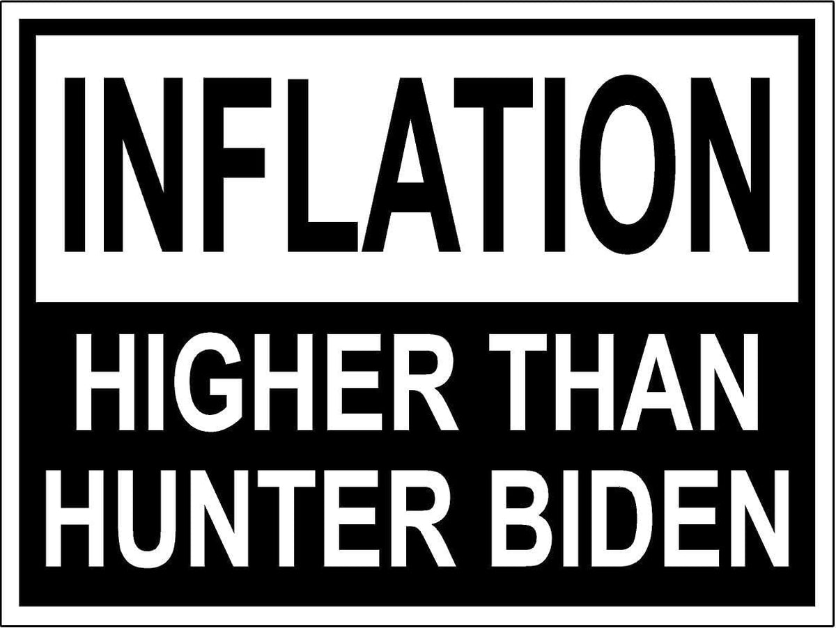 3 Pack Eco Inflation Higher Than Hunter Biden Bumper Magnet 4 in x 3 in